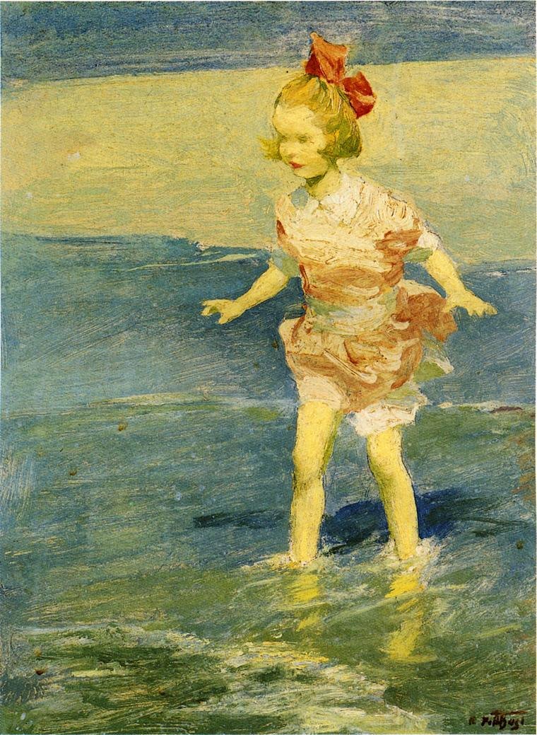 Edward Henry Potthast In the Surf